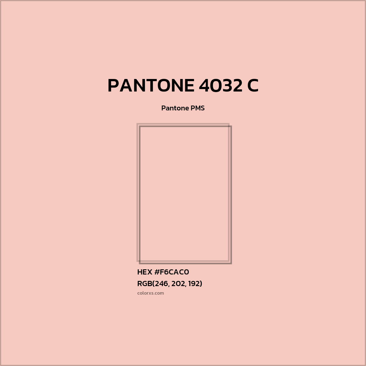 #F6CAC0 PANTONE 4032 C CMS Pantone PMS - Color codes and meaning | Matching colors and paints