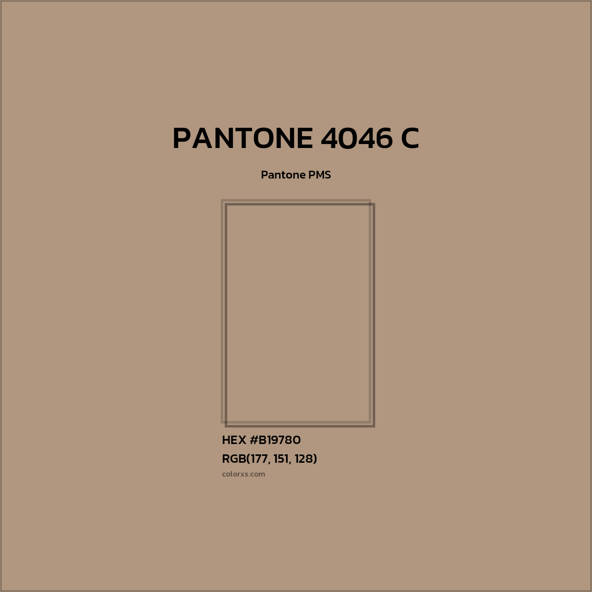 #B19780 PANTONE 4046 C CMS Pantone PMS - Color codes and meaning | Matching colors and paints