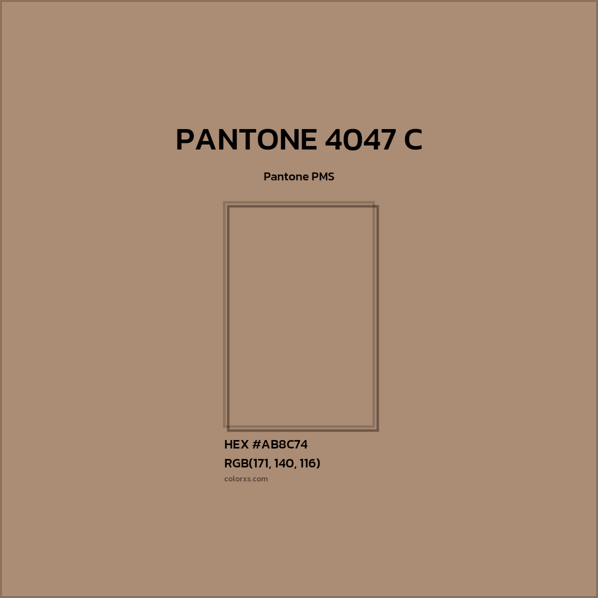 #AB8C74 PANTONE 4047 C CMS Pantone PMS - Color codes and meaning | Matching colors and paints