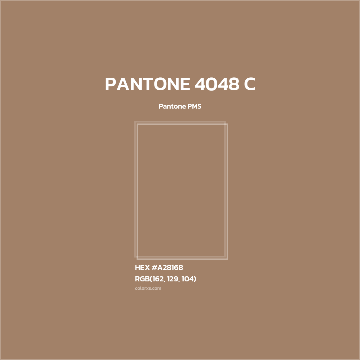 #A28168 PANTONE 4048 C CMS Pantone PMS - Color codes and meaning | Matching colors and paints