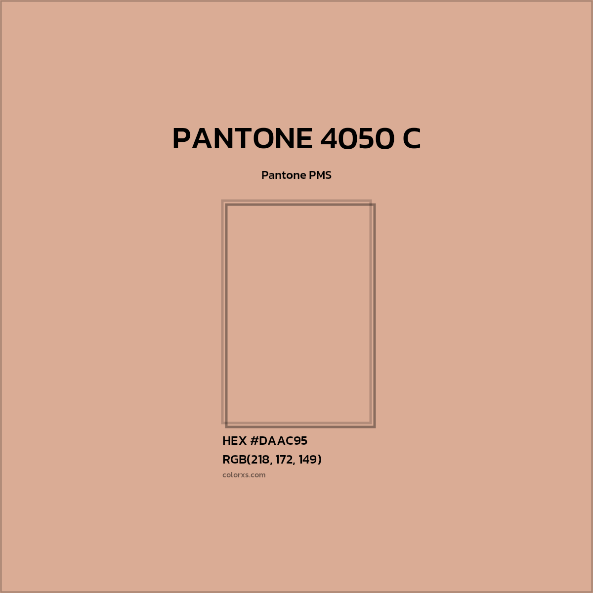 #DAAC95 PANTONE 4050 C CMS Pantone PMS - Color codes and meaning | Matching colors and paints