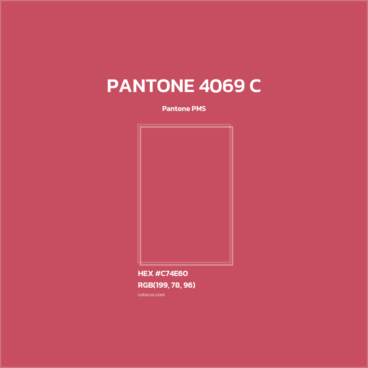 #C74E60 PANTONE 4069 C CMS Pantone PMS - Color codes and meaning | Matching colors and paints
