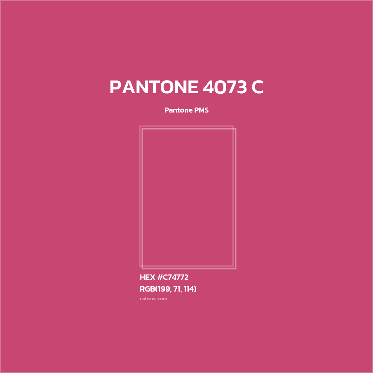 #C74772 PANTONE 4073 C CMS Pantone PMS - Color codes and meaning | Matching colors and paints