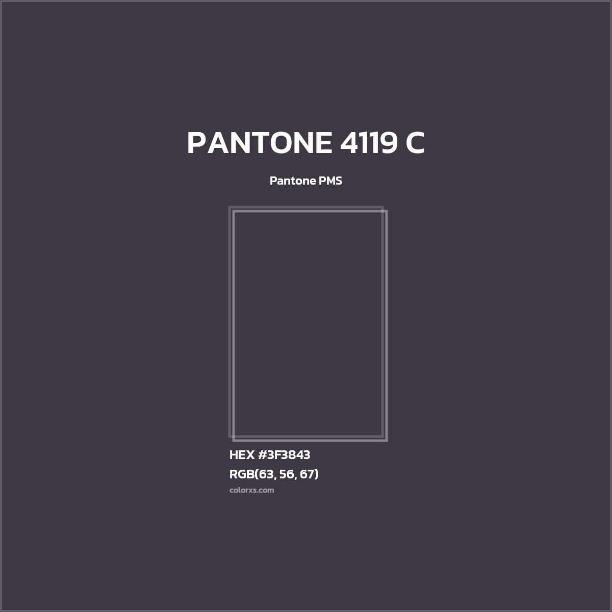 #3F3843 PANTONE 4119 C CMS Pantone PMS - Color codes and meaning | Matching colors and paints