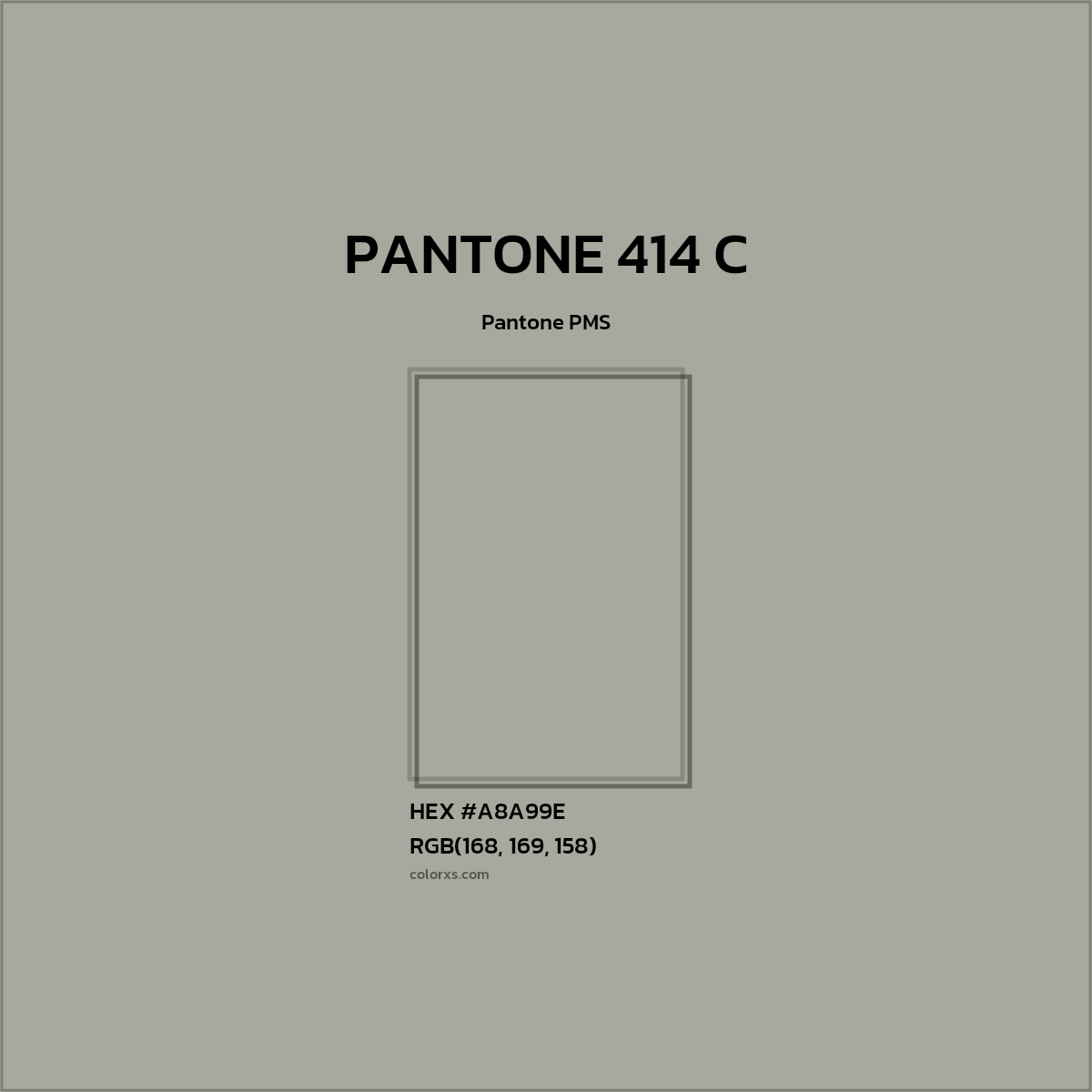 #A8A99E PANTONE 414 C CMS Pantone PMS - Color codes and meaning | Matching colors and paints
