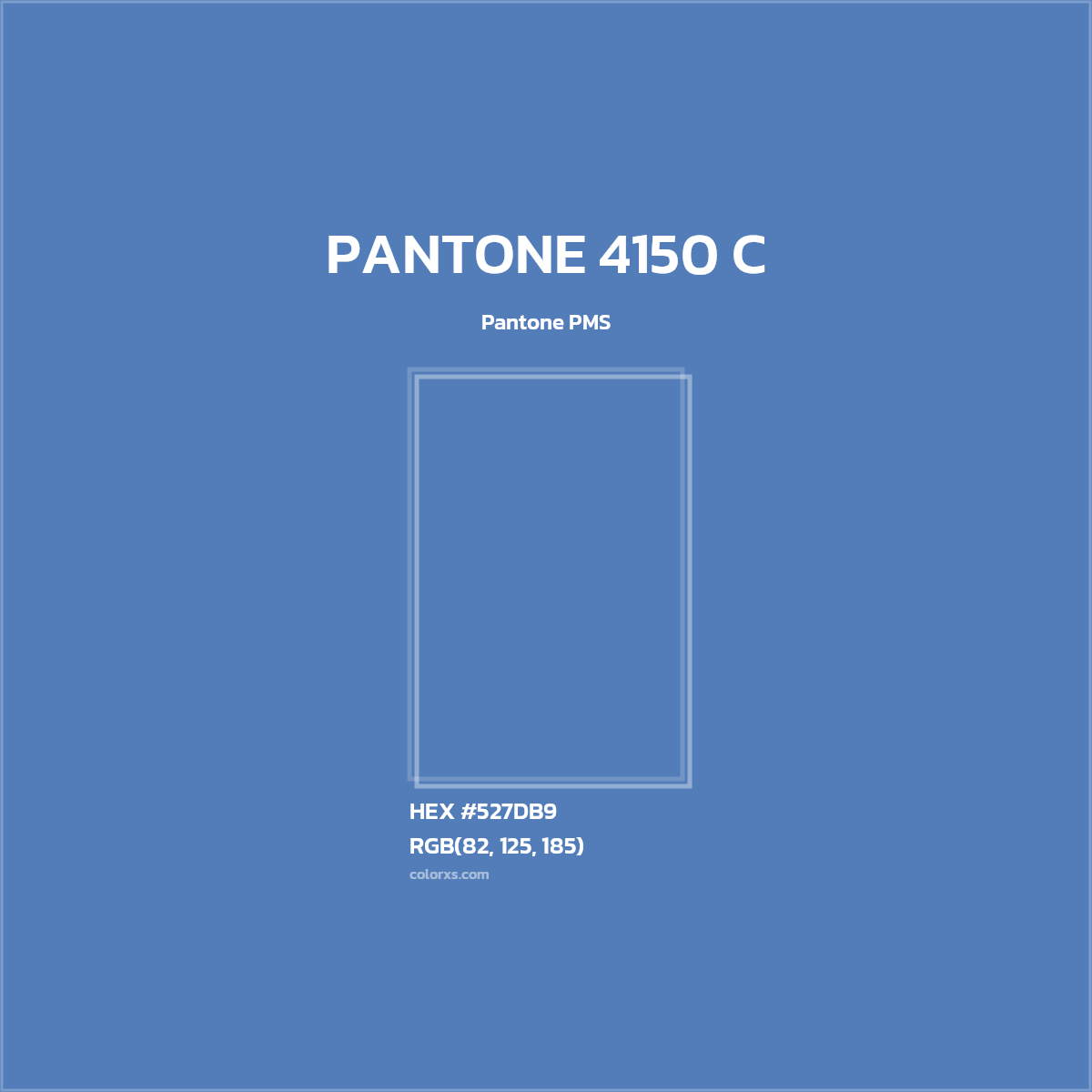 #527DB9 PANTONE 4150 C CMS Pantone PMS - Color codes and meaning | Matching colors and paints