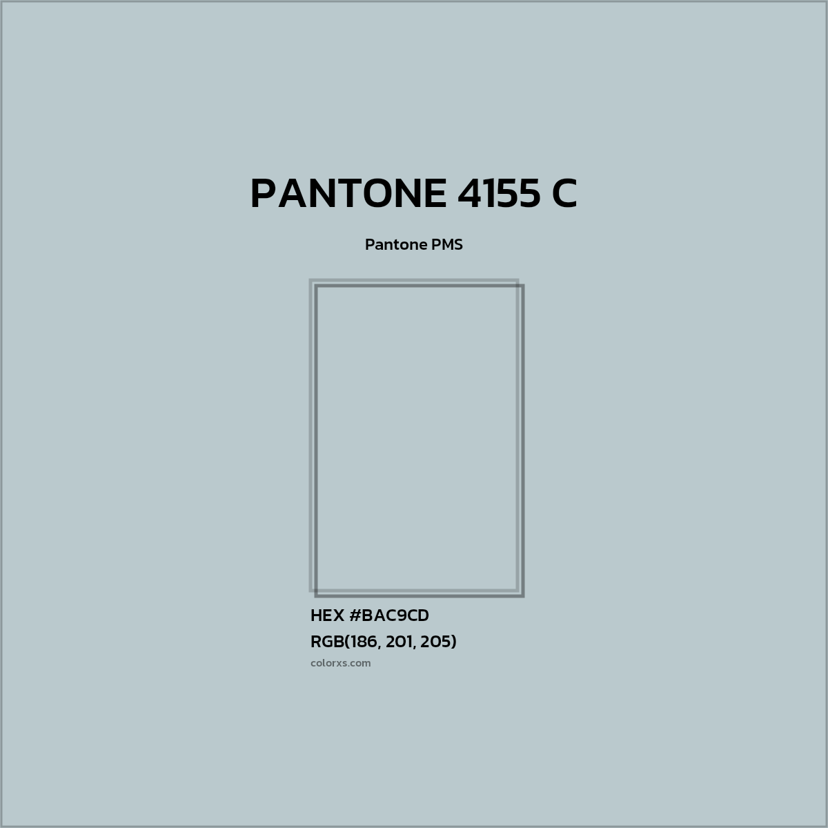 #BAC9CD PANTONE 4155 C CMS Pantone PMS - Color codes and meaning | Matching colors and paints