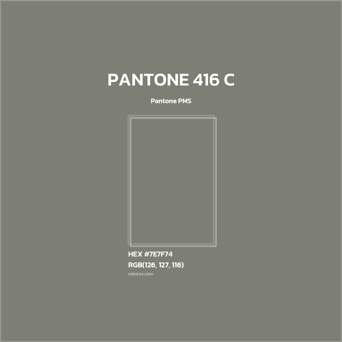 #7E7F74 PANTONE 416 C CMS Pantone PMS - Color codes and meaning | Matching colors and paints