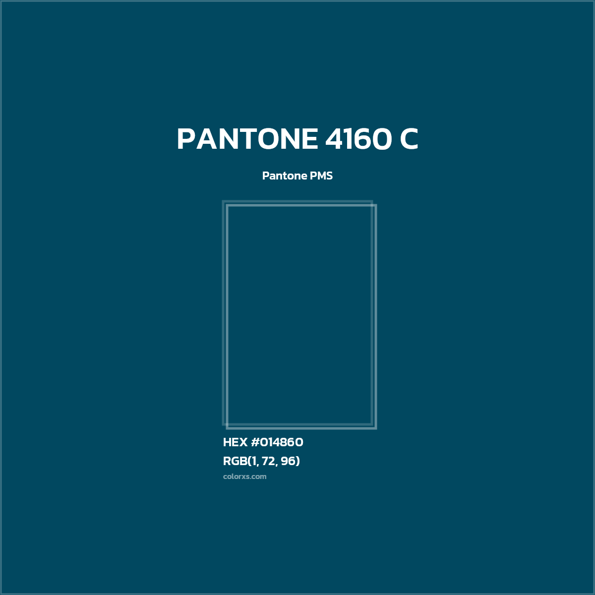 #014860 PANTONE 4160 C CMS Pantone PMS - Color codes and meaning | Matching colors and paints