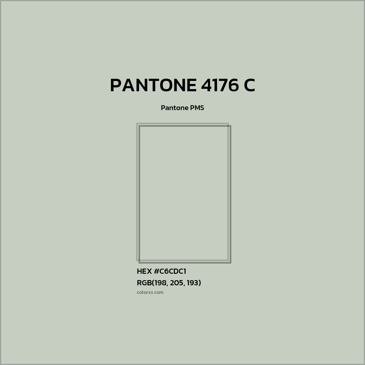 #C6CDC1 PANTONE 4176 C CMS Pantone PMS - Color codes and meaning | Matching colors and paints