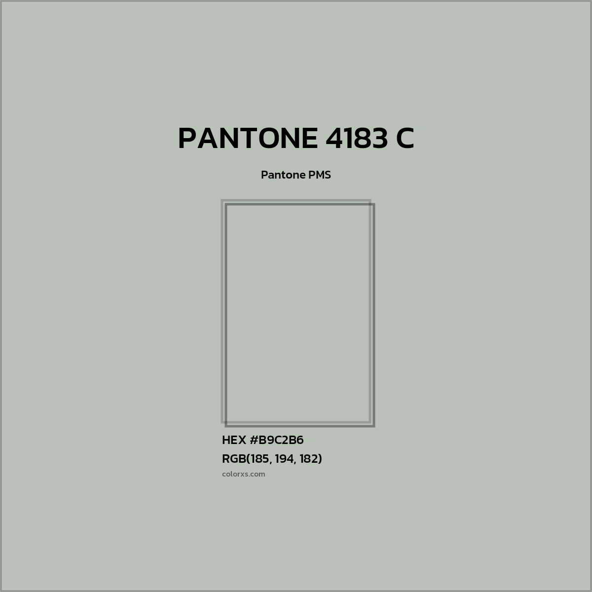 #B9C2B6 PANTONE 4183 C CMS Pantone PMS - Color codes and meaning | Matching colors and paints