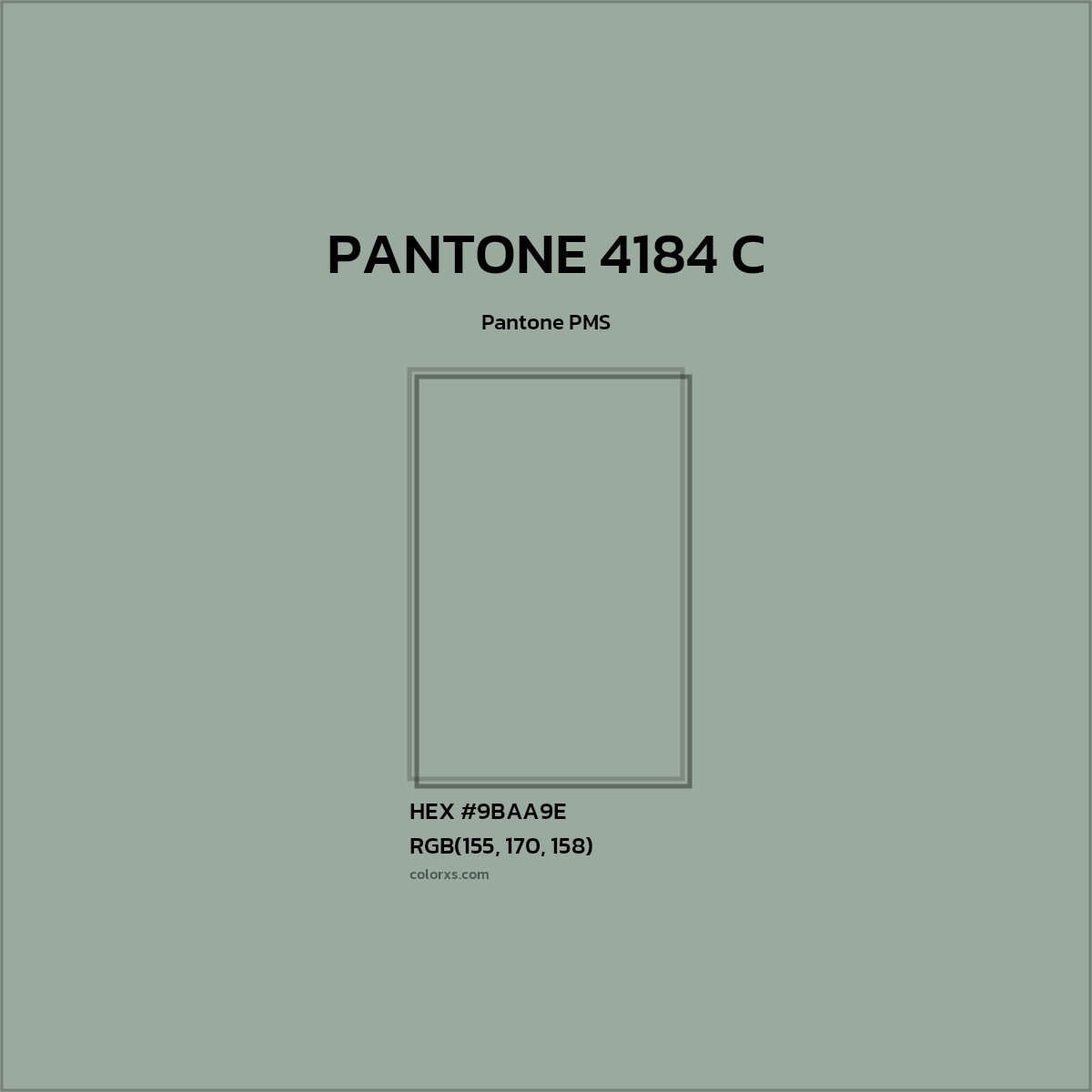 #9BAA9E PANTONE 4184 C CMS Pantone PMS - Color codes and meaning | Matching colors and paints