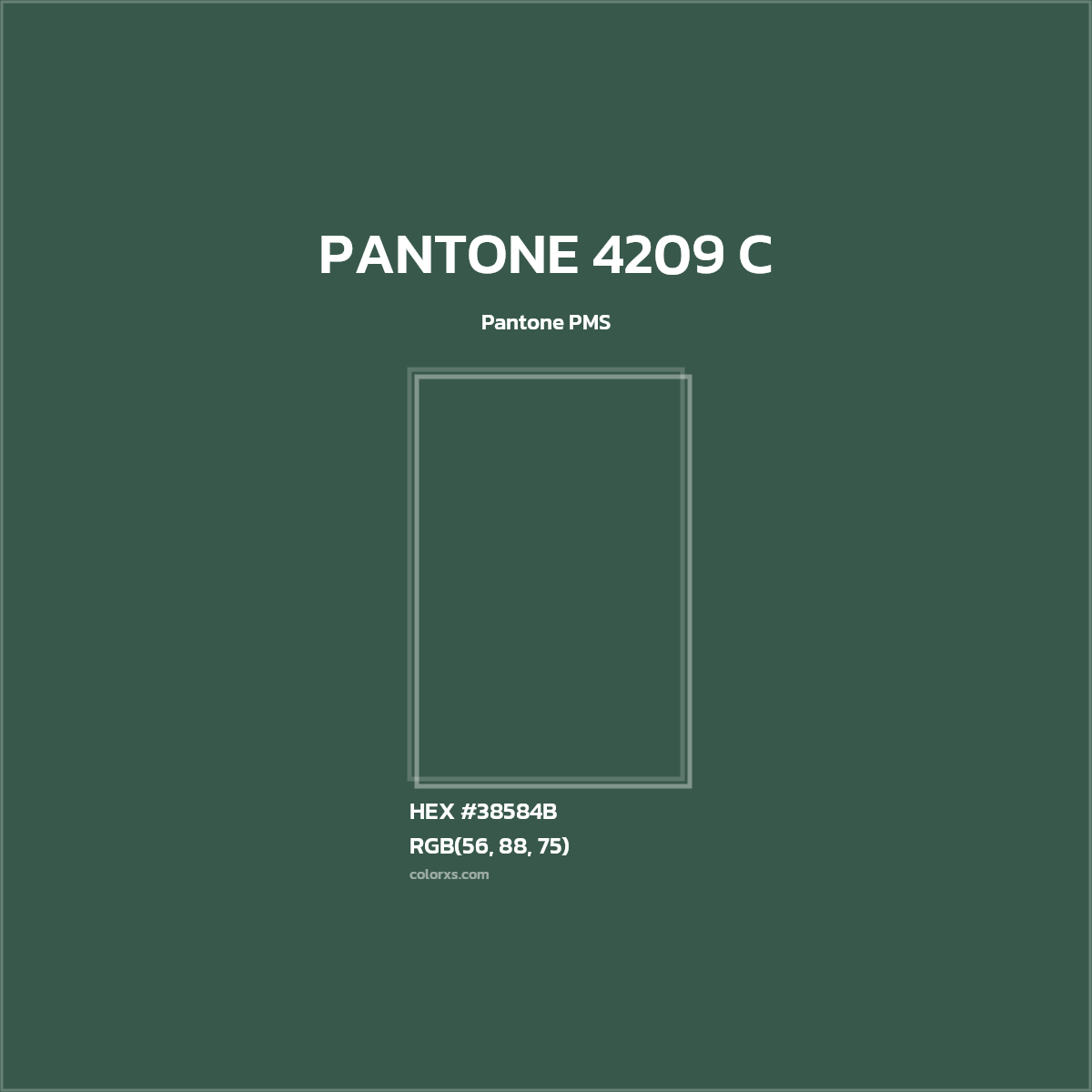 #38584B PANTONE 4209 C CMS Pantone PMS - Color codes and meaning | Matching colors and paints