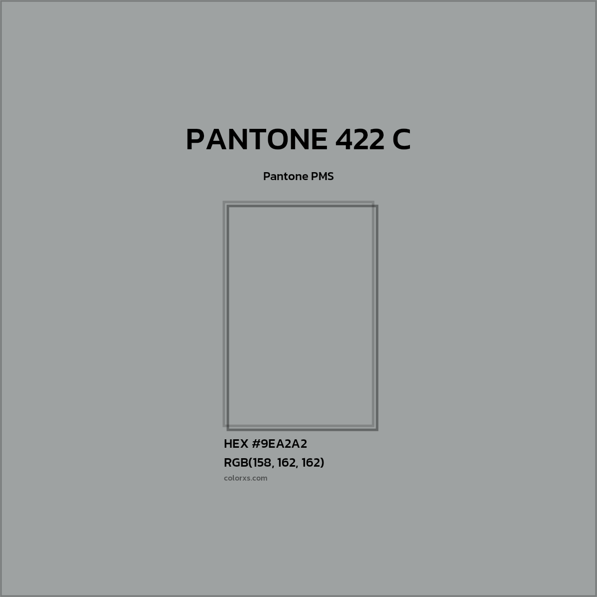 #9EA2A2 PANTONE 422 C CMS Pantone PMS - Color codes and meaning | Matching colors and paints