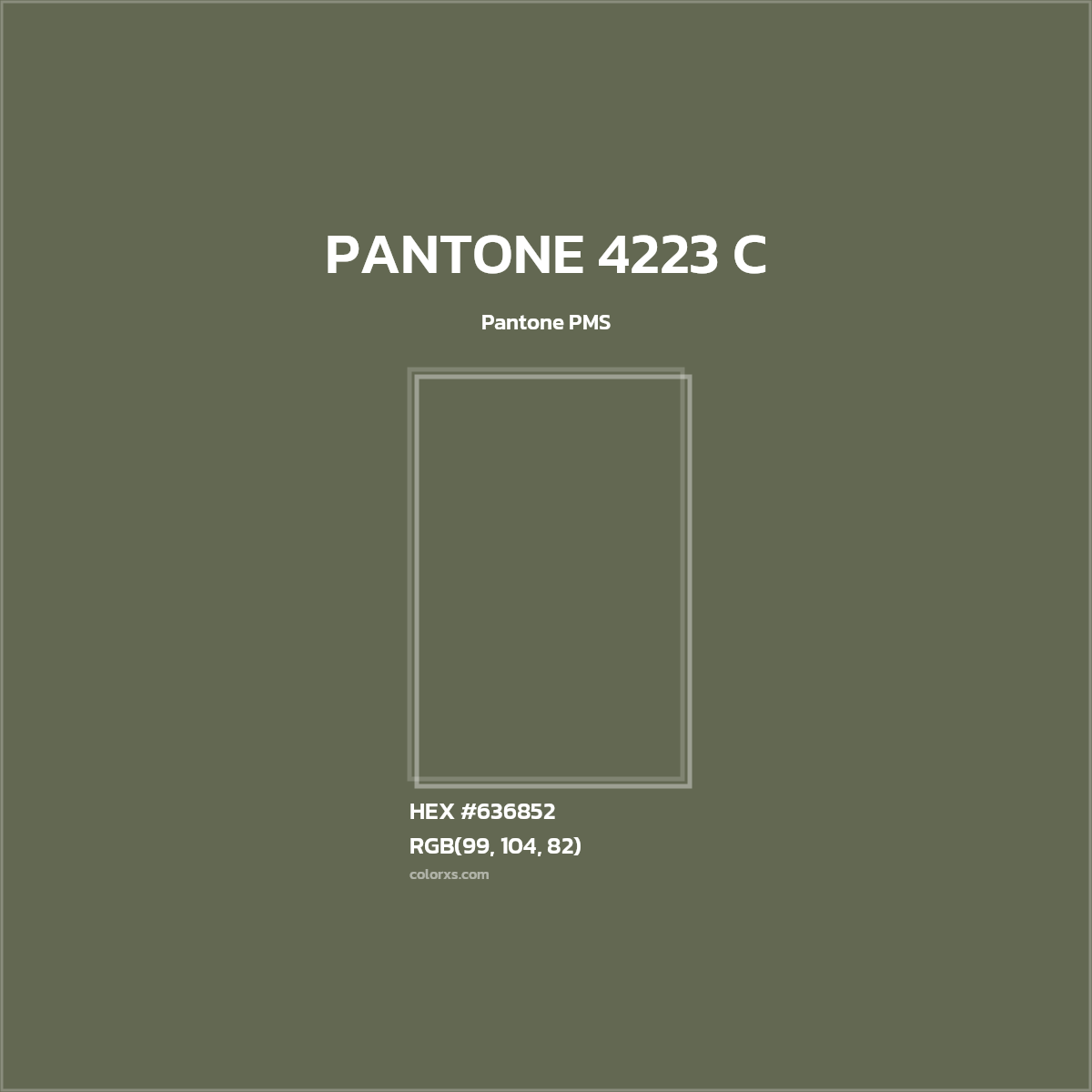 #636852 PANTONE 4223 C CMS Pantone PMS - Color codes and meaning | Matching colors and paints