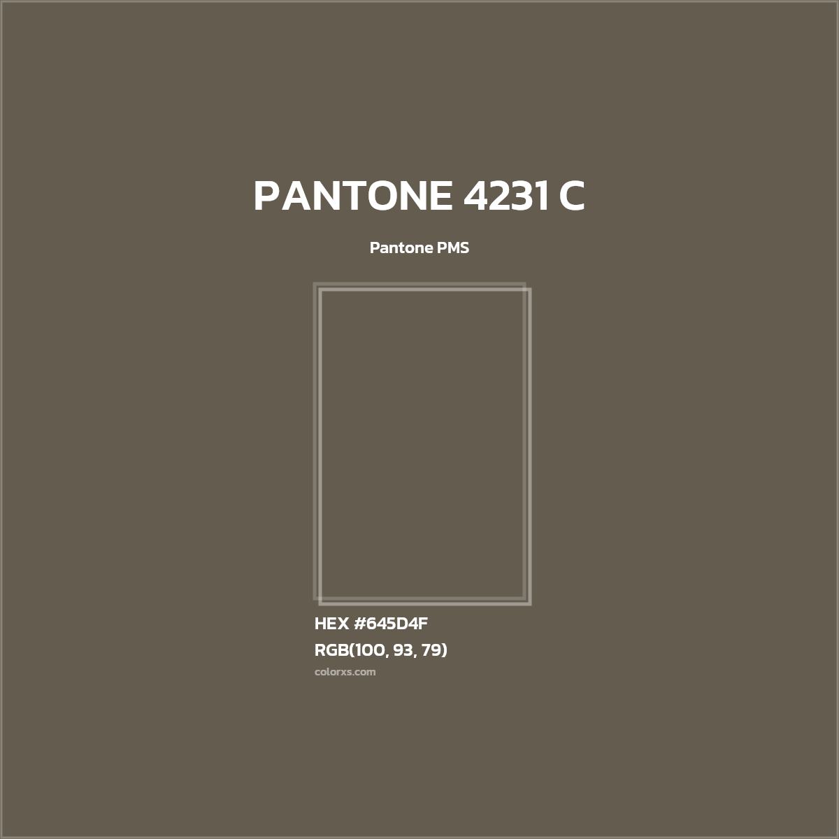 #645D4F PANTONE 4231 C CMS Pantone PMS - Color codes and meaning | Matching colors and paints