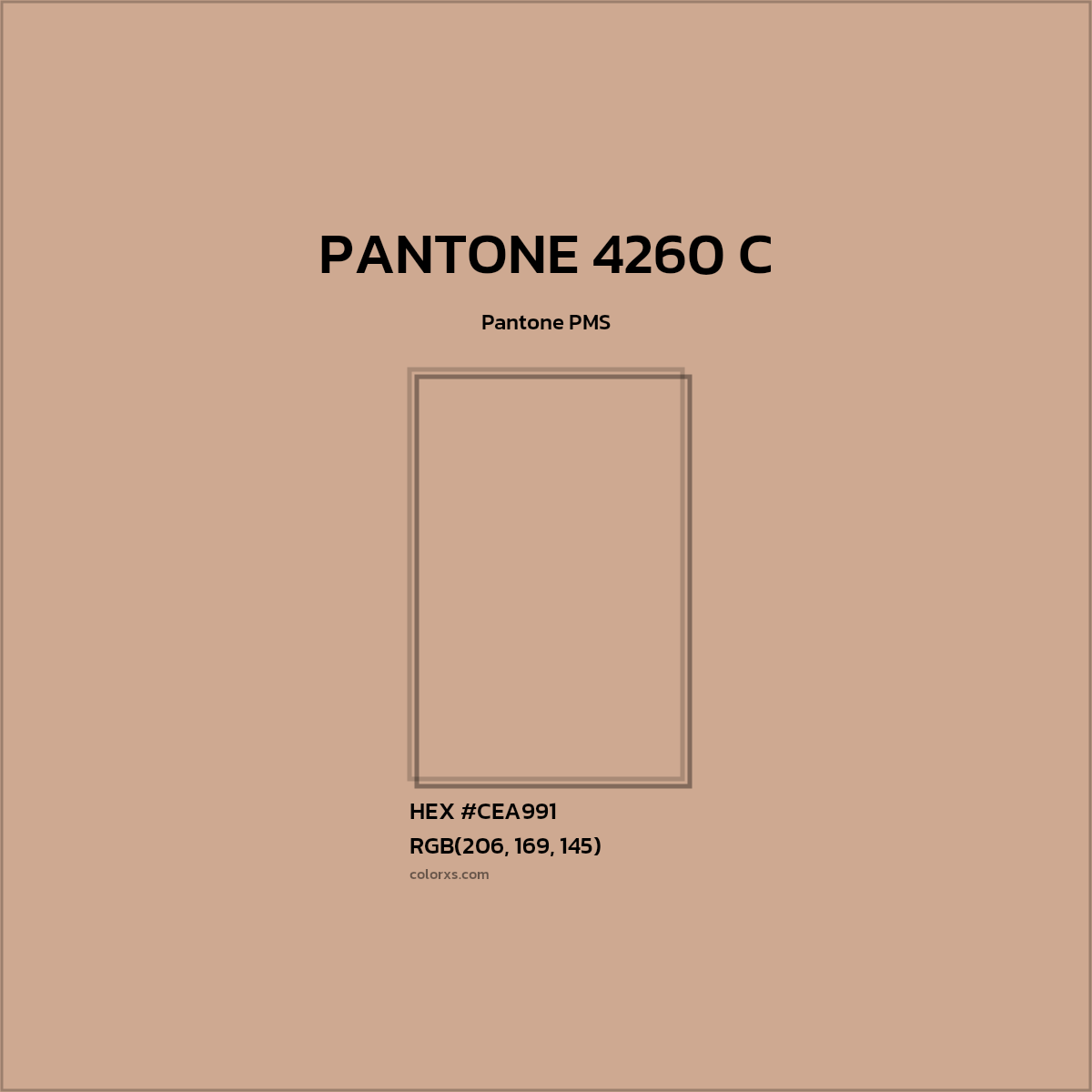 #CEA991 PANTONE 4260 C CMS Pantone PMS - Color codes and meaning | Matching colors and paints