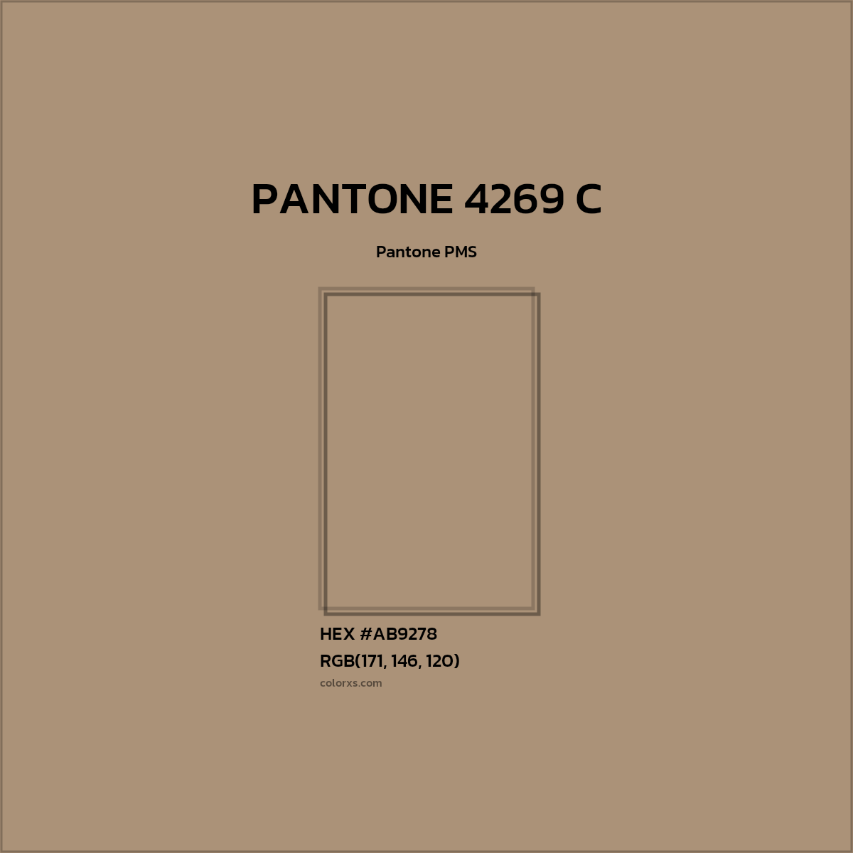#AB9278 PANTONE 4269 C CMS Pantone PMS - Color codes and meaning | Matching colors and paints