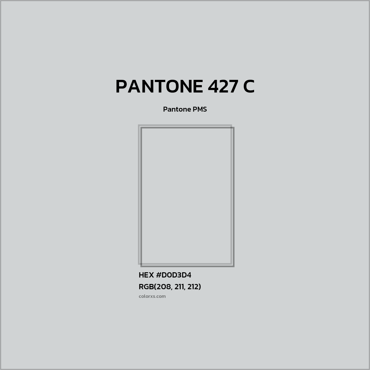 #D0D3D4 PANTONE 427 C CMS Pantone PMS - Color codes and meaning | Matching colors and paints