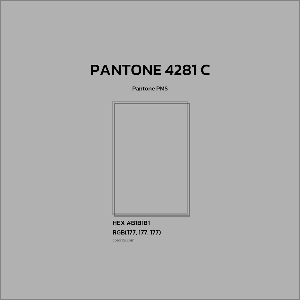 #B1B1B1 PANTONE 4281 C CMS Pantone PMS - Color codes and meaning | Matching colors and paints