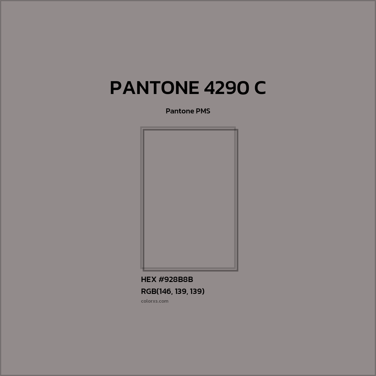 #928B8B PANTONE 4290 C CMS Pantone PMS - Color codes and meaning | Matching colors and paints