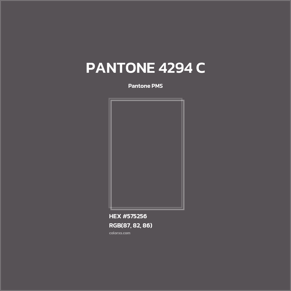 #575256 PANTONE 4294 C CMS Pantone PMS - Color codes and meaning | Matching colors and paints