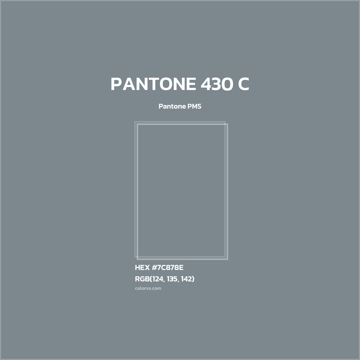 #7C878E PANTONE 430 C CMS Pantone PMS - Color codes and meaning | Matching colors and paints