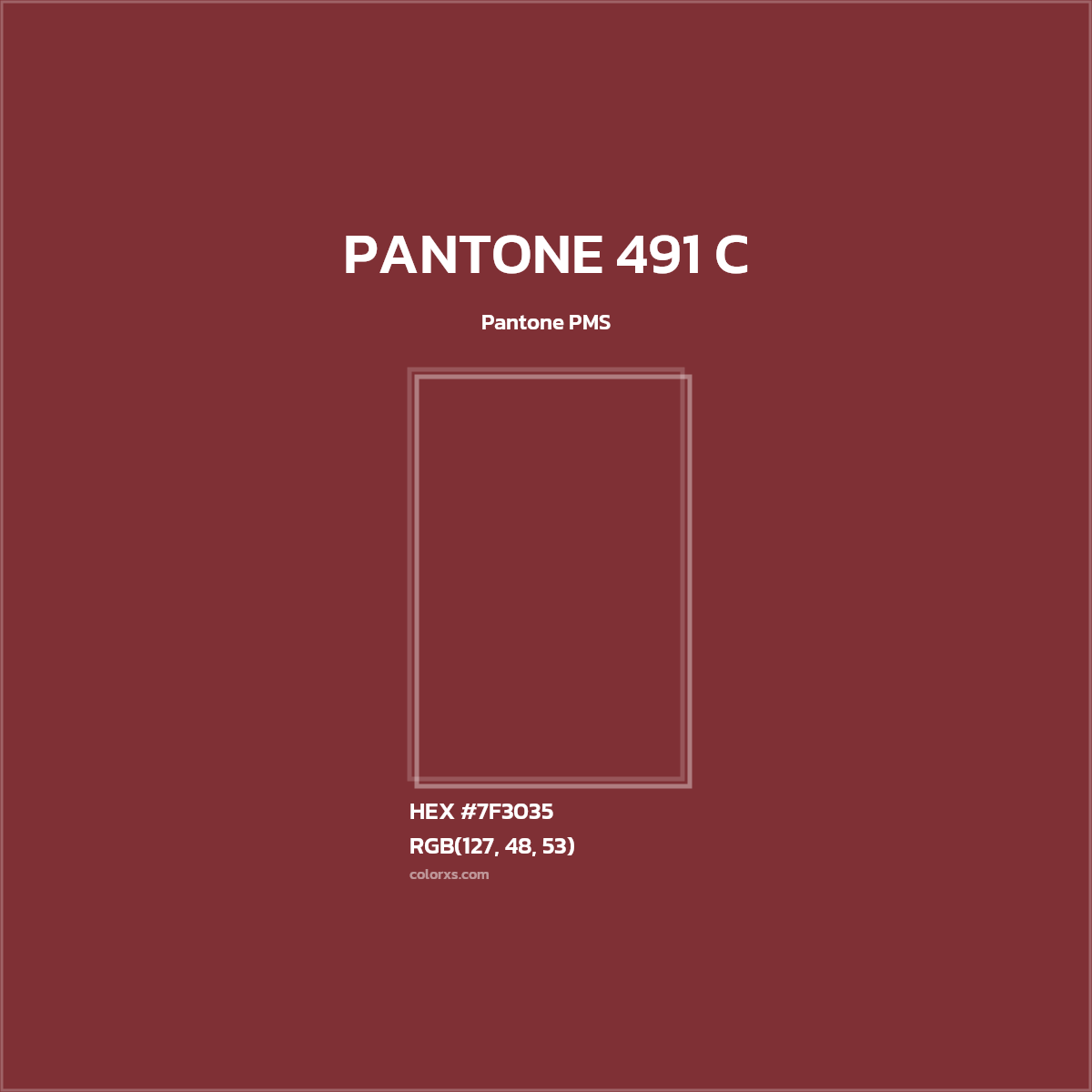 #7F3035 PANTONE 491 C CMS Pantone PMS - Color codes and meaning | Matching colors and paints