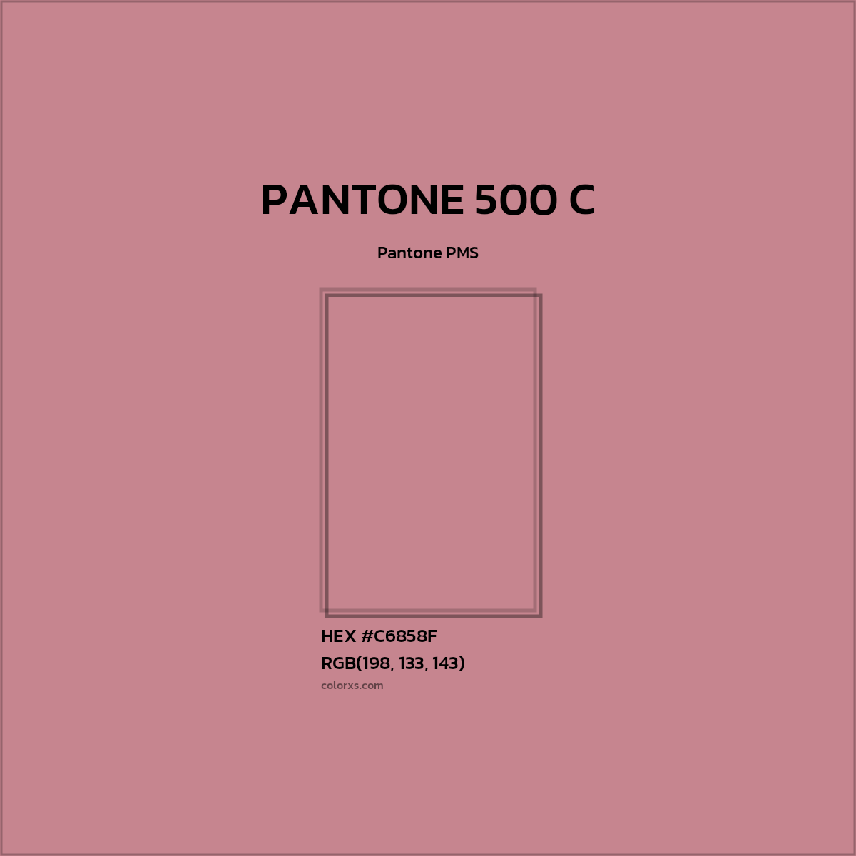 #C6858F PANTONE 500 C CMS Pantone PMS - Color codes and meaning | Matching colors and paints