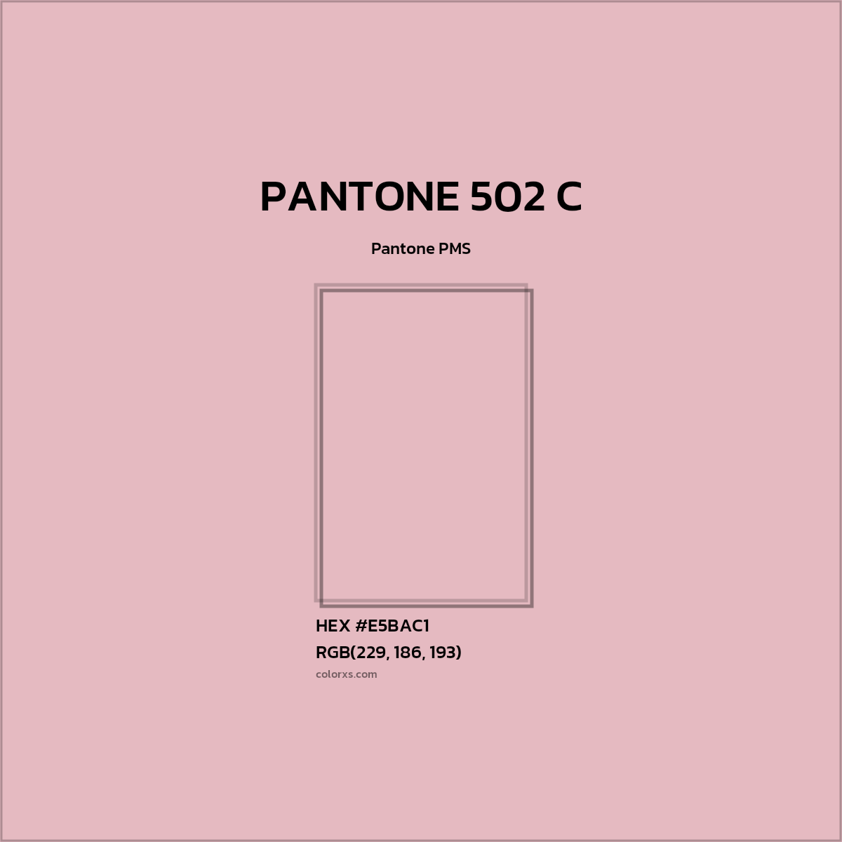#E5BAC1 PANTONE 502 C CMS Pantone PMS - Color codes and meaning | Matching colors and paints