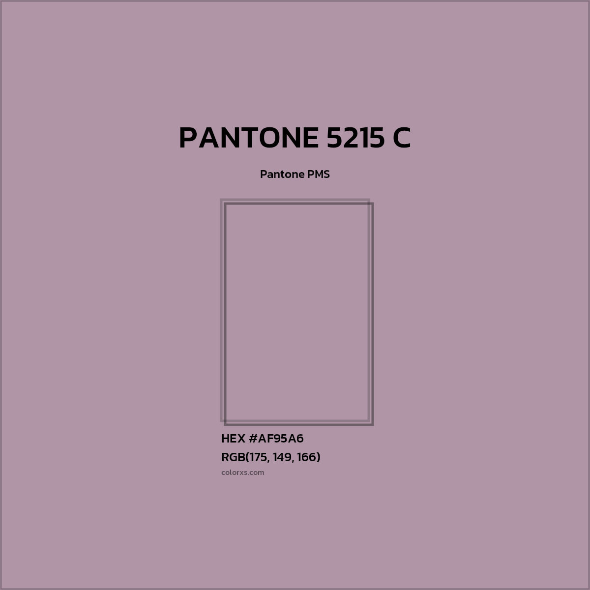 #AF95A6 PANTONE 5215 C CMS Pantone PMS - Color codes and meaning | Matching colors and paints