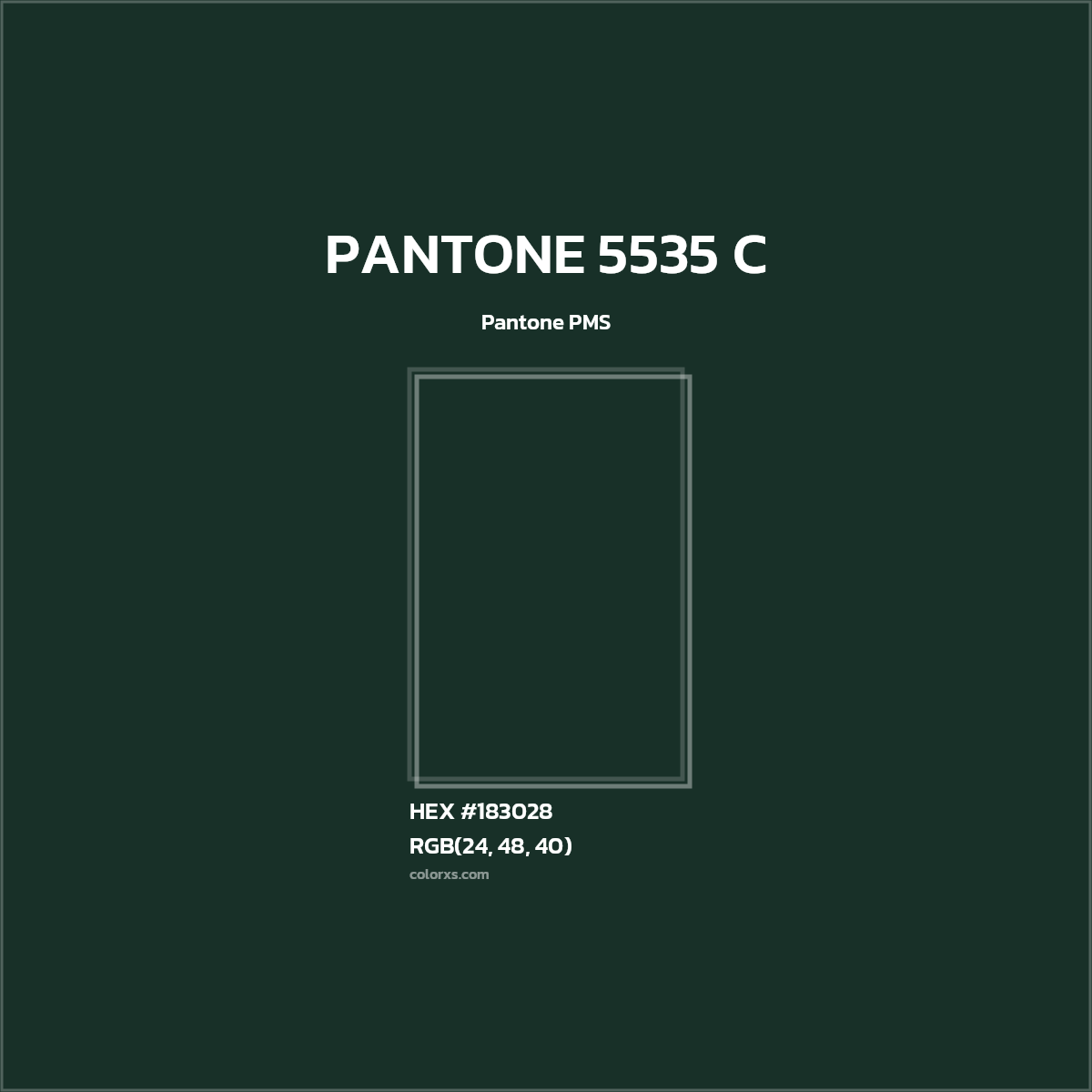 #183028 PANTONE 5535 C CMS Pantone PMS - Color codes and meaning | Matching colors and paints