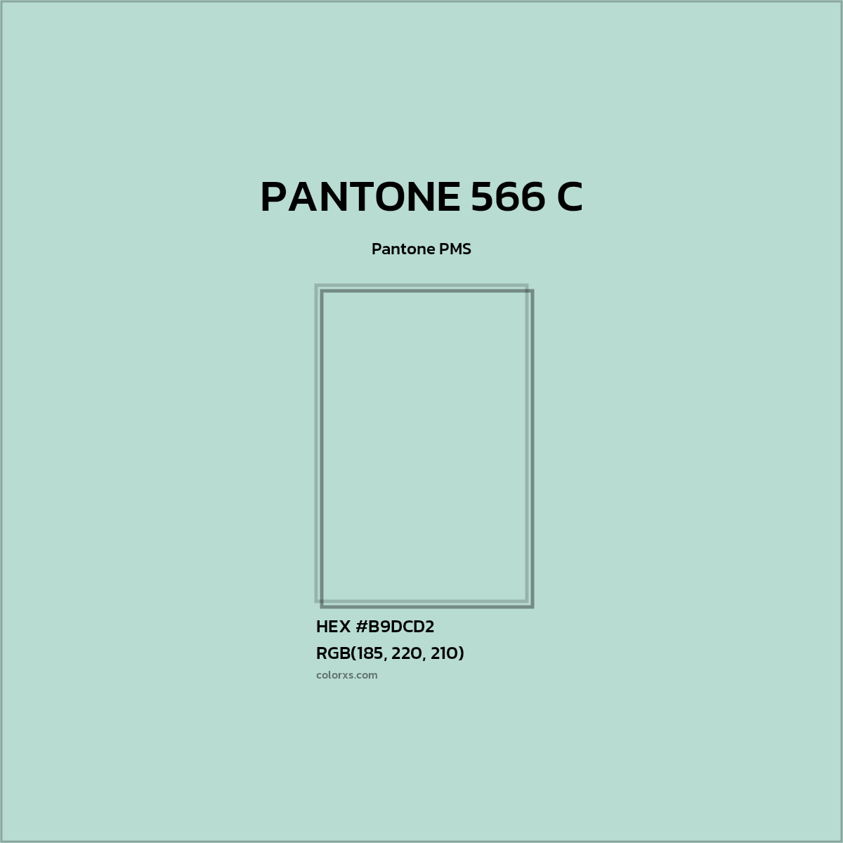 #B9DCD2 PANTONE 566 C CMS Pantone PMS - Color codes and meaning | Matching colors and paints