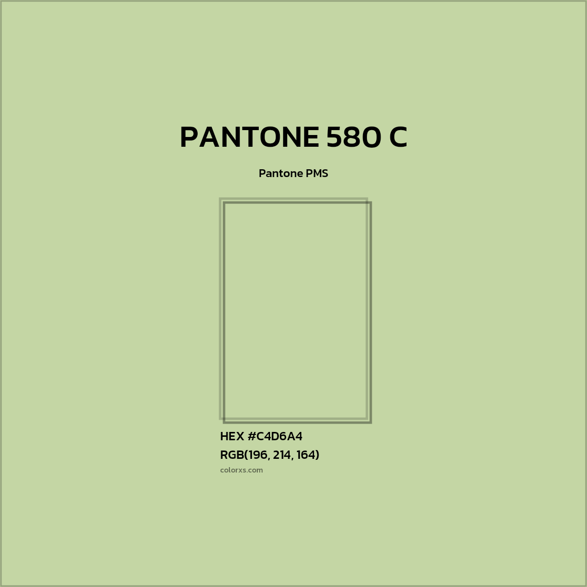 #C4D6A4 PANTONE 580 C CMS Pantone PMS - Color codes and meaning | Matching colors and paints