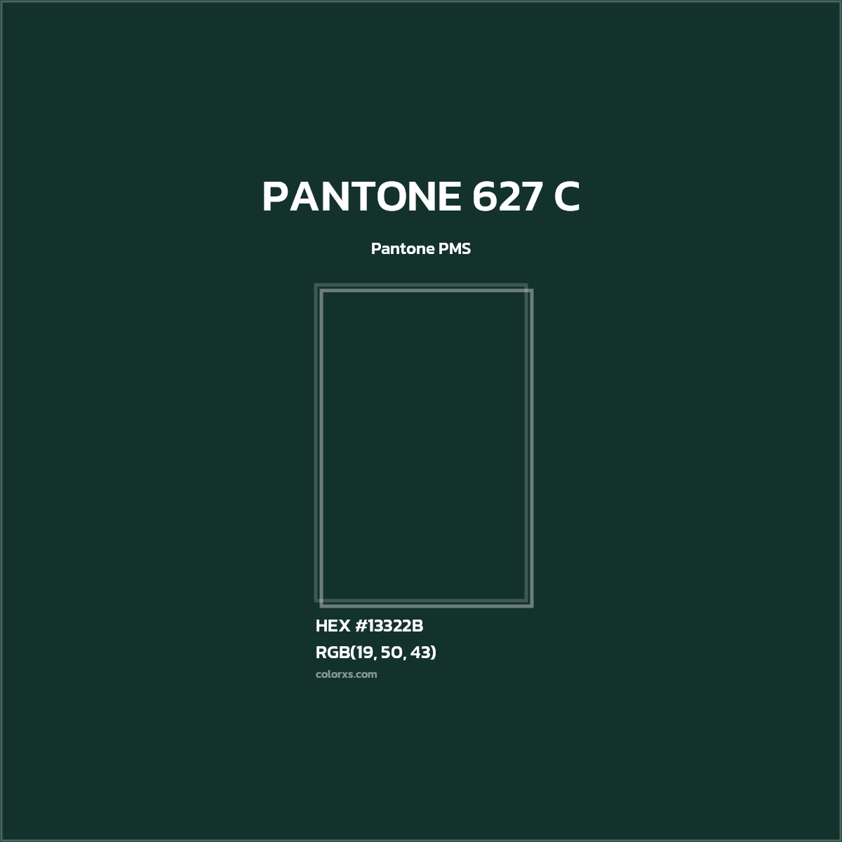 #13322B PANTONE 627 C CMS Pantone PMS - Color codes and meaning | Matching colors and paints