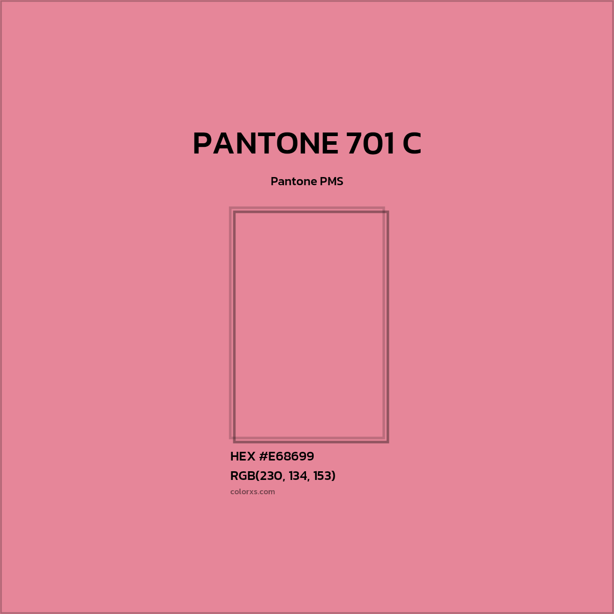 #E68699 PANTONE 701 C CMS Pantone PMS - Color codes and meaning | Matching colors and paints