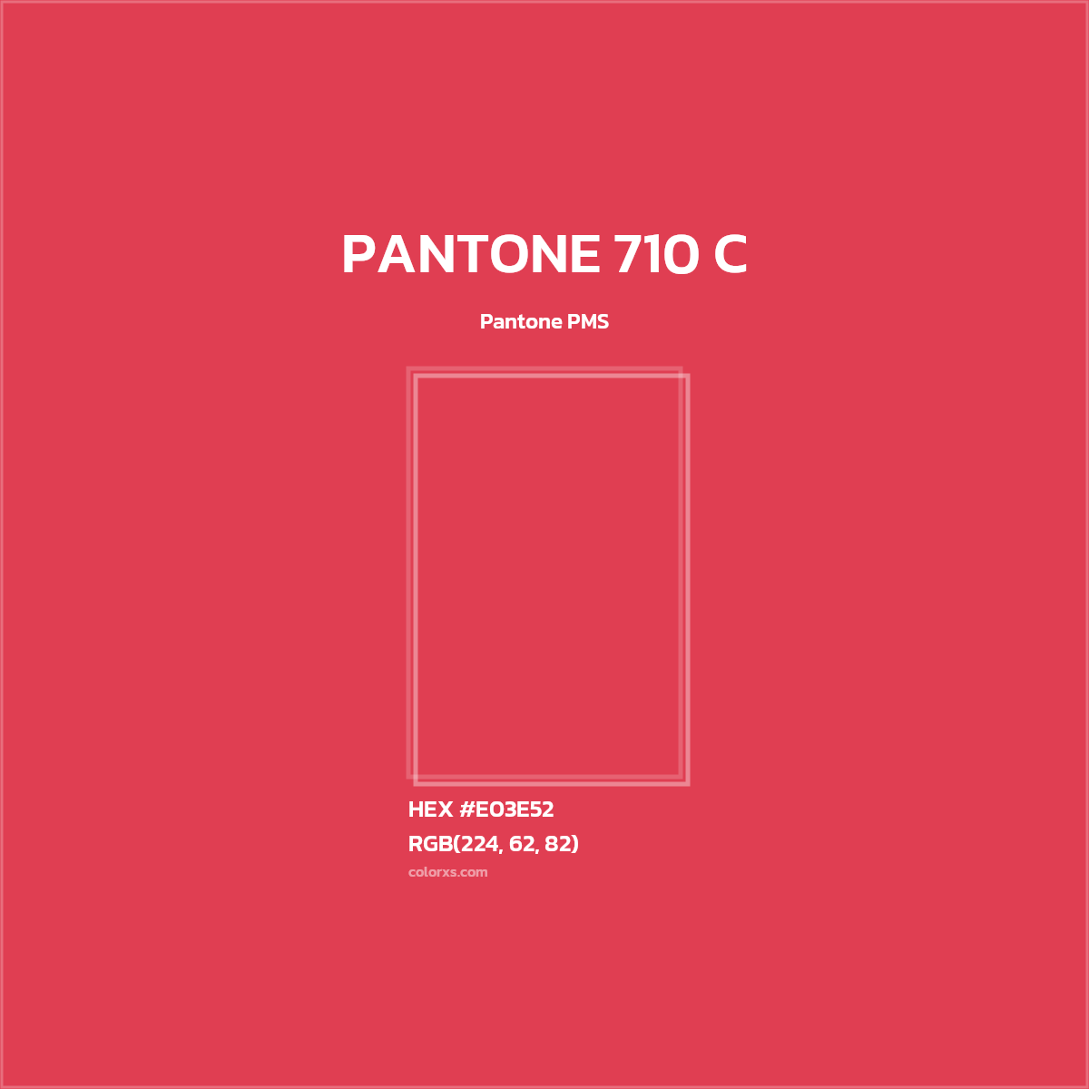 #E03E52 PANTONE 710 C CMS Pantone PMS - Color codes and meaning | Matching colors and paints