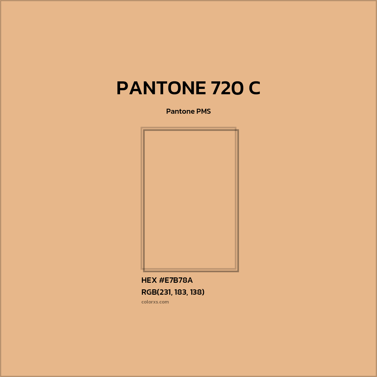 #E7B78A PANTONE 720 C CMS Pantone PMS - Color codes and meaning | Matching colors and paints
