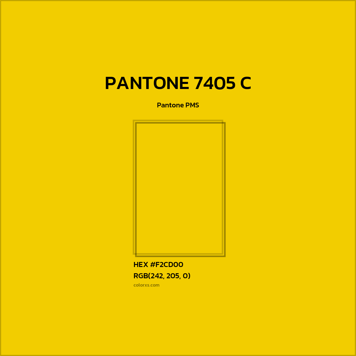 #F2CD00 PANTONE 7405 C CMS Pantone PMS - Color codes and meaning | Matching colors and paints