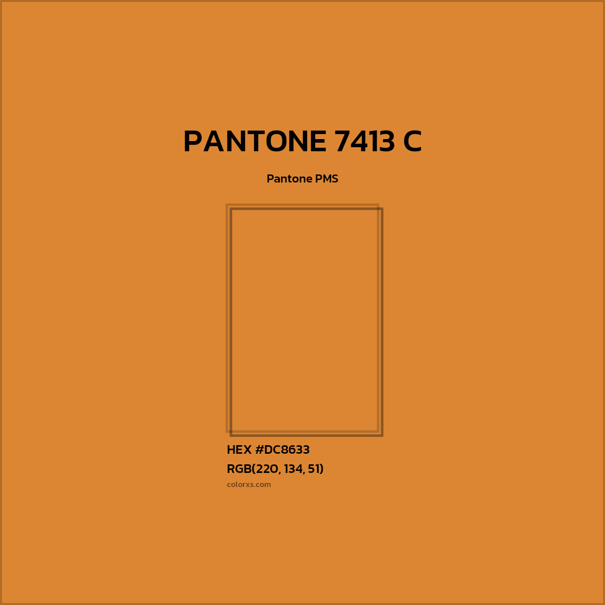 #DC8633 PANTONE 7413 C CMS Pantone PMS - Color codes and meaning | Matching colors and paints
