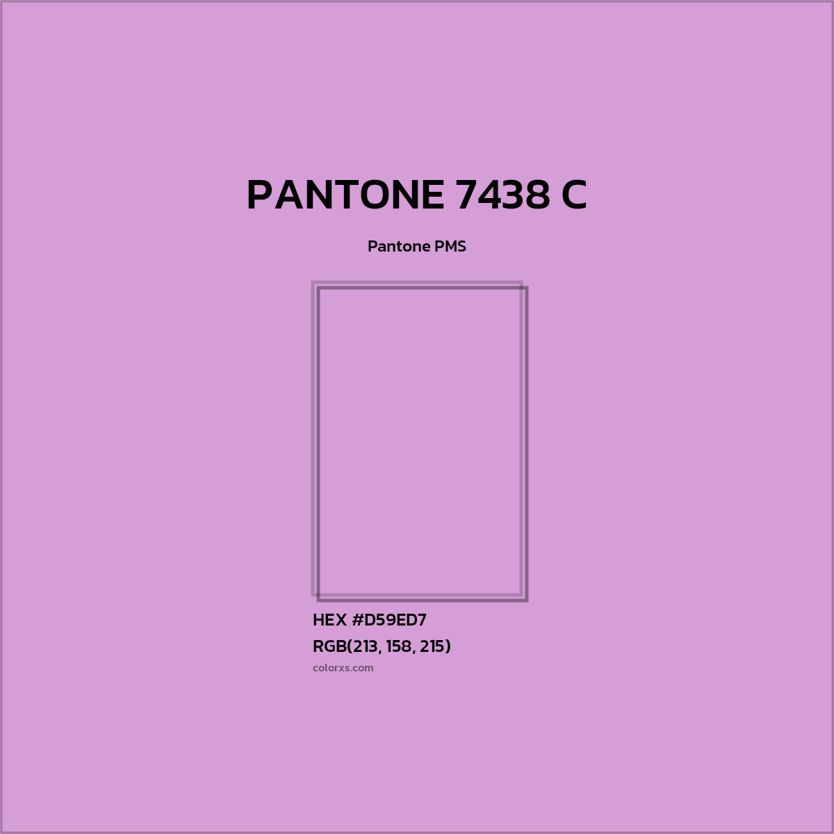 #D59ED7 PANTONE 7438 C CMS Pantone PMS - Color codes and meaning | Matching colors and paints