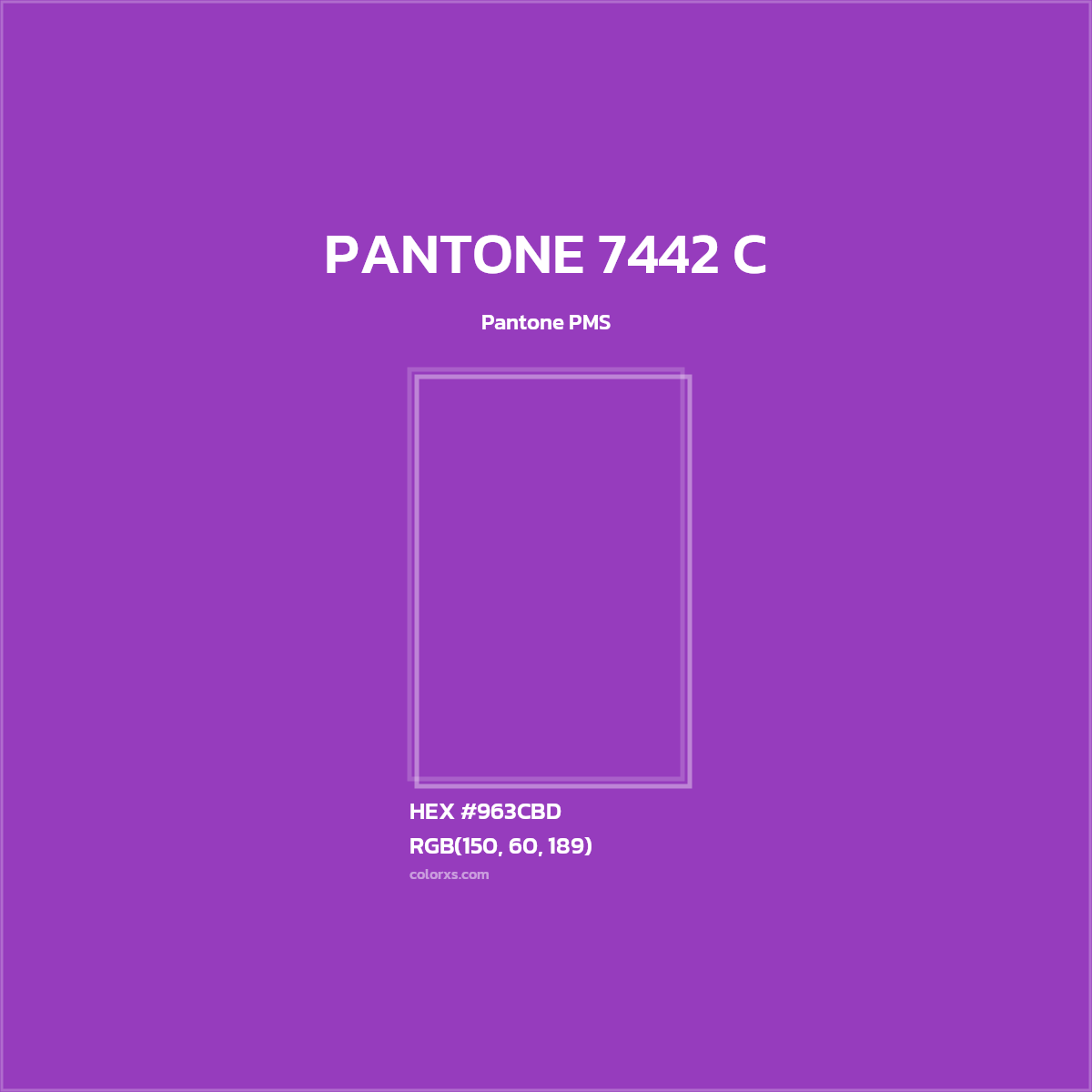 #963CBD PANTONE 7442 C CMS Pantone PMS - Color codes and meaning | Matching colors and paints