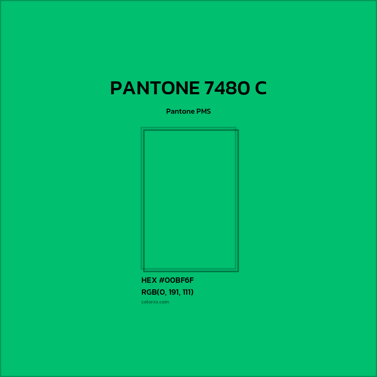#00BF6F PANTONE 7480 C CMS Pantone PMS - Color codes and meaning | Matching colors and paints