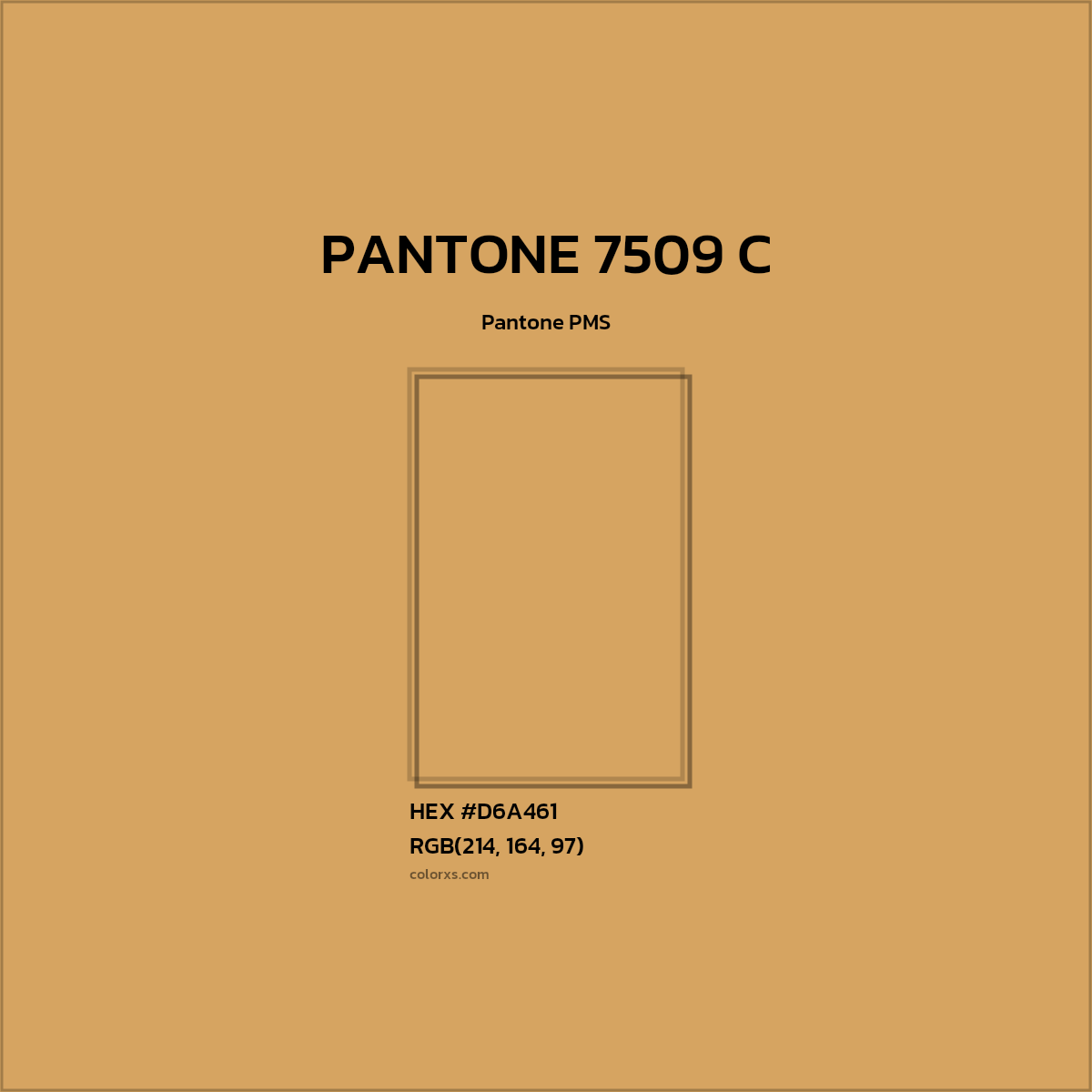 #D6A461 PANTONE 7509 C CMS Pantone PMS - Color codes and meaning | Matching colors and paints