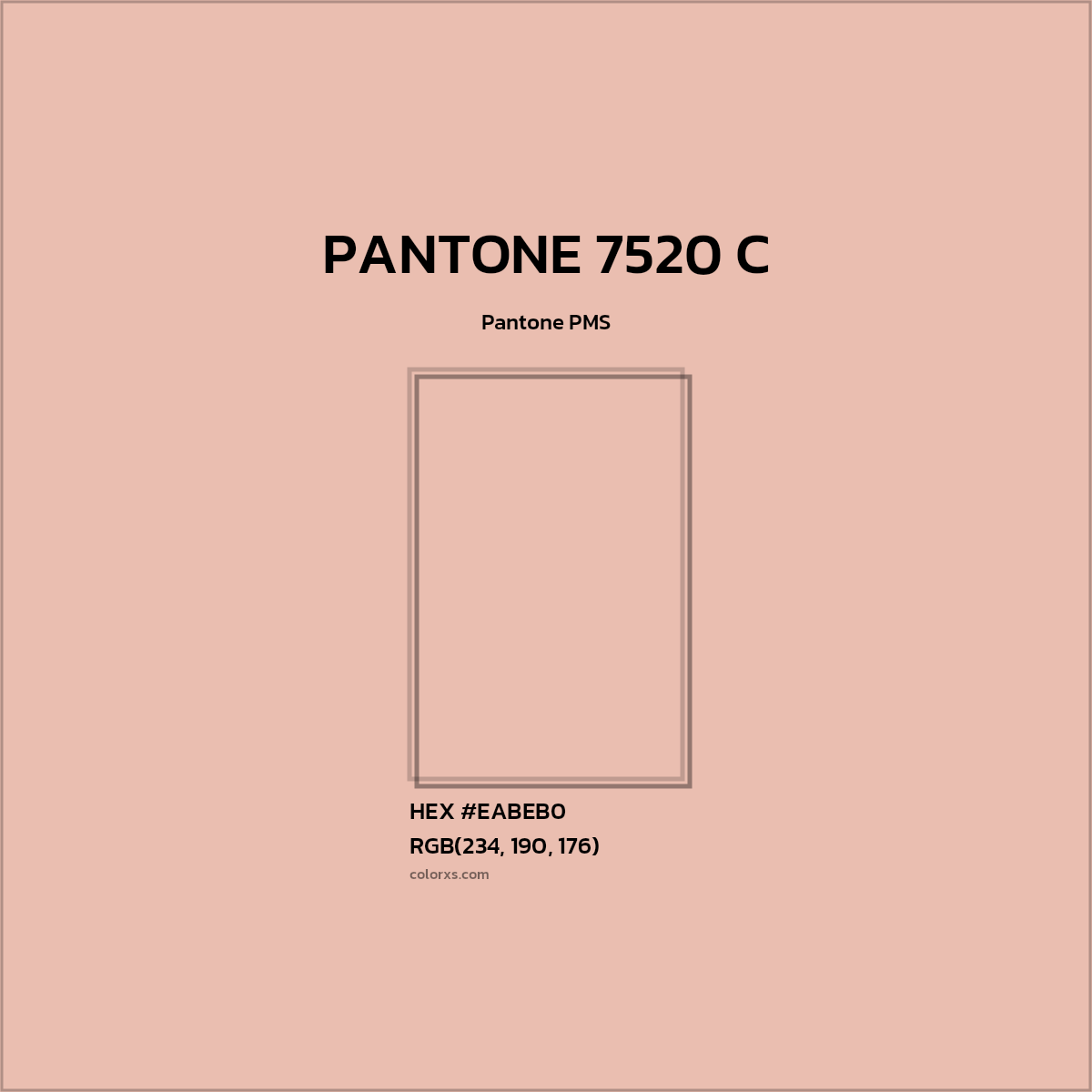 #EABEB0 PANTONE 7520 C CMS Pantone PMS - Color codes and meaning | Matching colors and paints