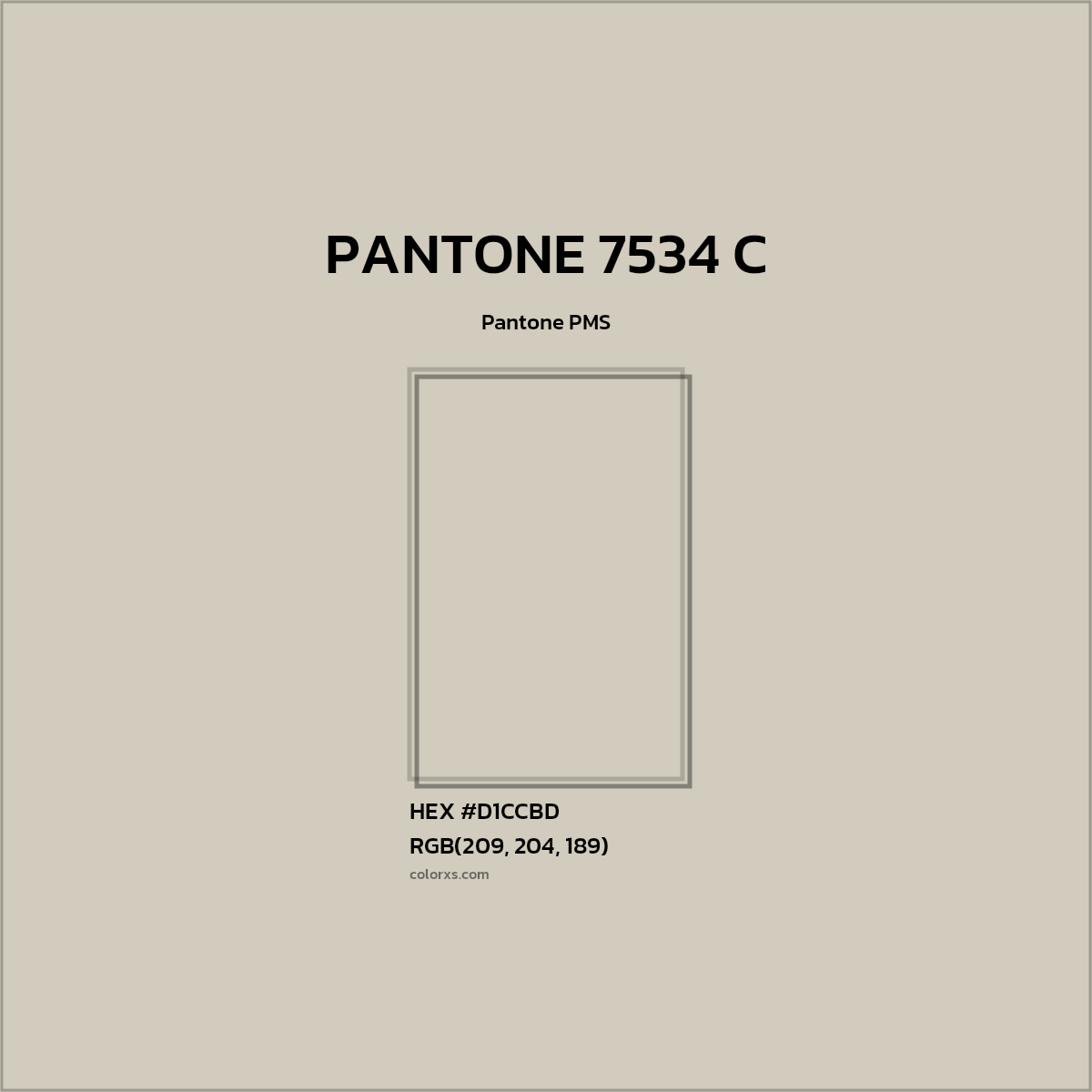 #D1CCBD PANTONE 7534 C CMS Pantone PMS - Color codes and meaning | Matching colors and paints