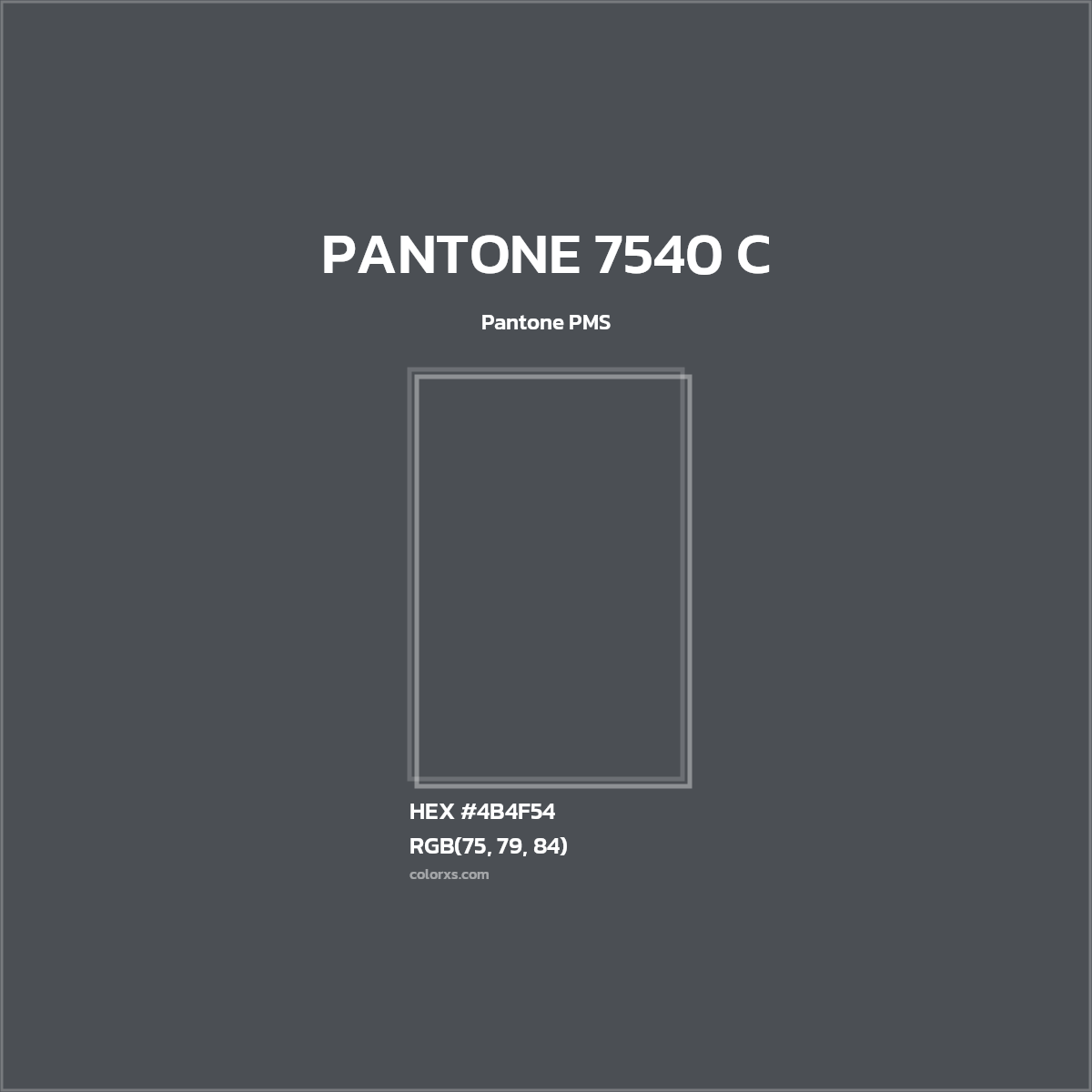 #4B4F54 PANTONE 7540 C CMS Pantone PMS - Color codes and meaning | Matching colors and paints