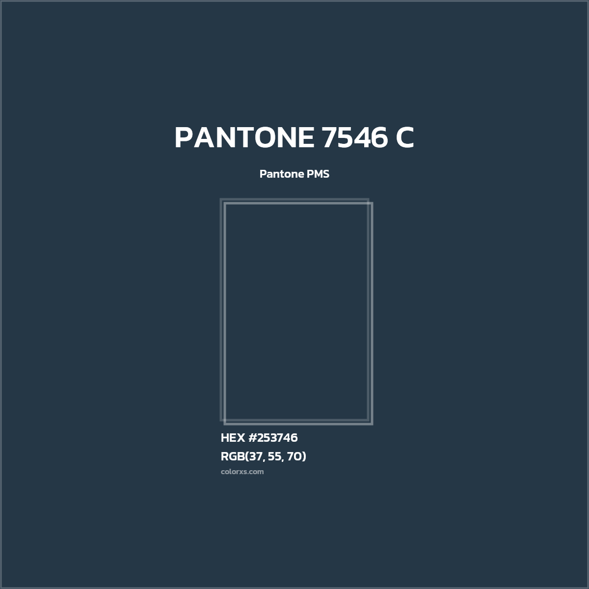 #253746 PANTONE 7546 C CMS Pantone PMS - Color codes and meaning | Matching colors and paints