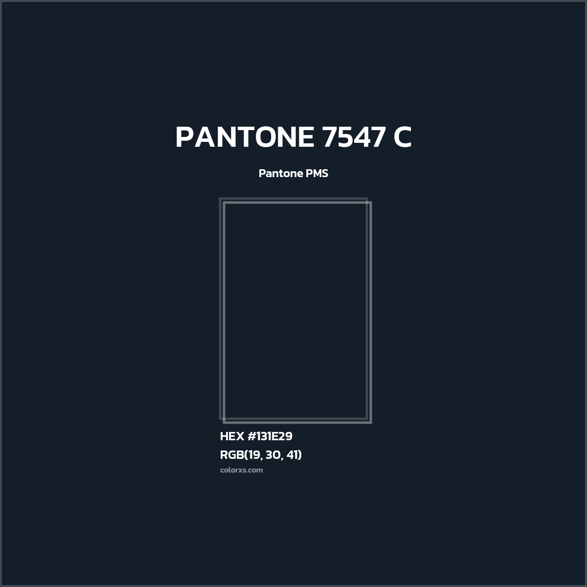 #131E29 PANTONE 7547 C CMS Pantone PMS - Color codes and meaning | Matching colors and paints
