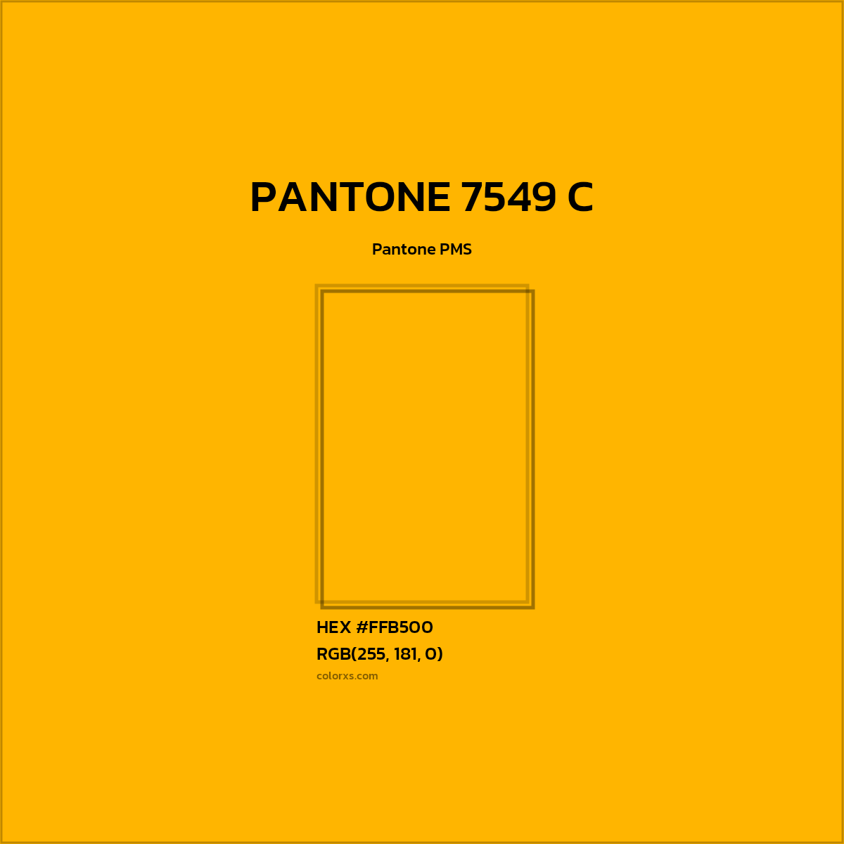 #FFB500 PANTONE 7549 C CMS Pantone PMS - Color codes and meaning | Matching colors and paints
